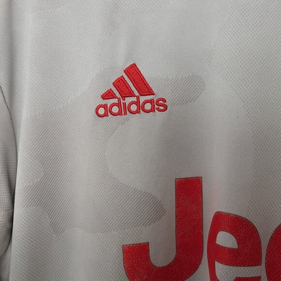 Adidas Juventus Jeep Climalite 2019-2020 Away Soccer Jersey light Gray Camo Size - Picture 2 of 8
